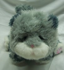 Moose Little Live Pets SMOOCH THE INTERACTIVE GRAY CAT 8" Plush STUFFED ANIMAL
