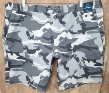 2XL George Stretch Shorts Super Soft Above the Knee Gray Camo Men's Size 44-46