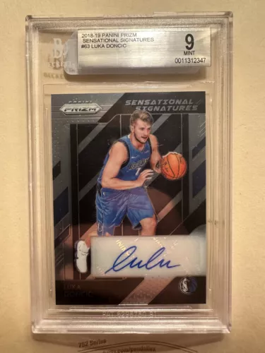 2018-19 Panini Prizm Luka Doncic RC Sensational Signatures Rookie Auto 10 BGS 9