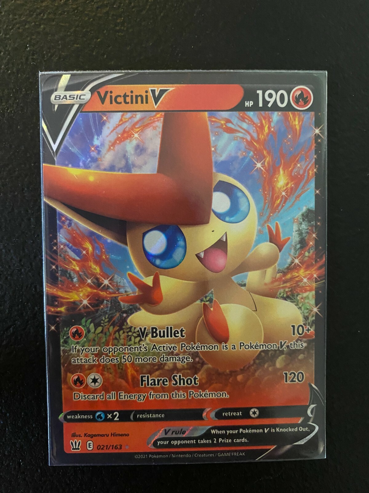 2021 Pokemon, Battle Styles, #21/163 Victini V, Holo Ultra Rare