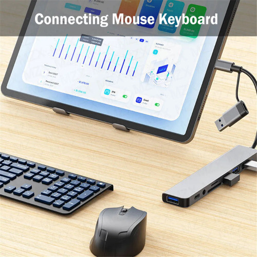 USB Hub Type A C 3.0 Concentrator Docking Station Multi Adapter Card Multi-hub - Bild 4 von 13