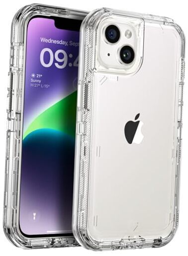for iPhone 14 Case for Case Clear, [10 FT Military Crystal Clear iPhone 13