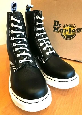 DR MARTENS RARE BLACK & WHITE PASCAL VIRGINIA 1460 BOOTS UK SIZE 6