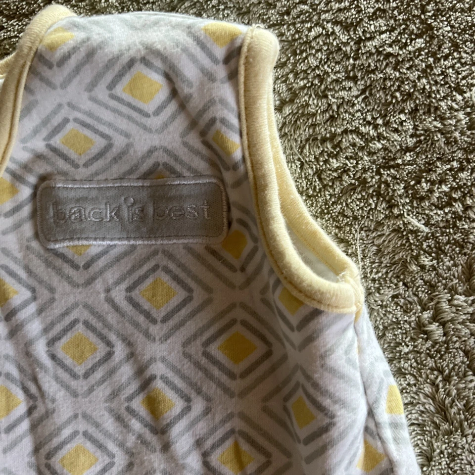 Halo Boys Girls Unisex Gray Yellow White Diamonds SMALL 0-6 Months - Image 2 of 4