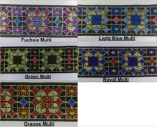 1-7/8" Jacquard Woven Ribbon Trim - 10 Continuous Yards - MANY COLORS 