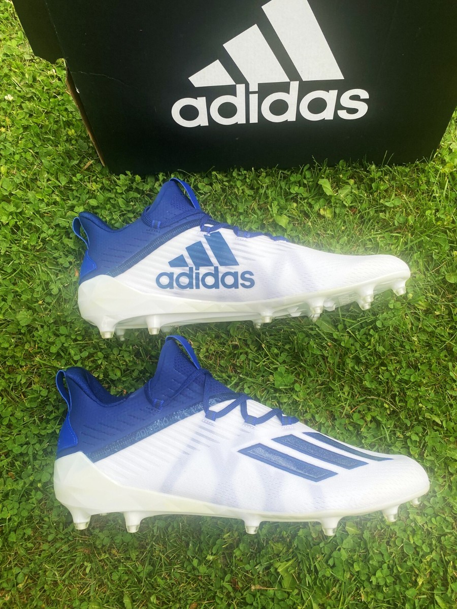 adidas“adizero5-STAR 6.0 white/blue 26.5 Adizero 5 Star 6.0 Football Cleats – Locker Exchange