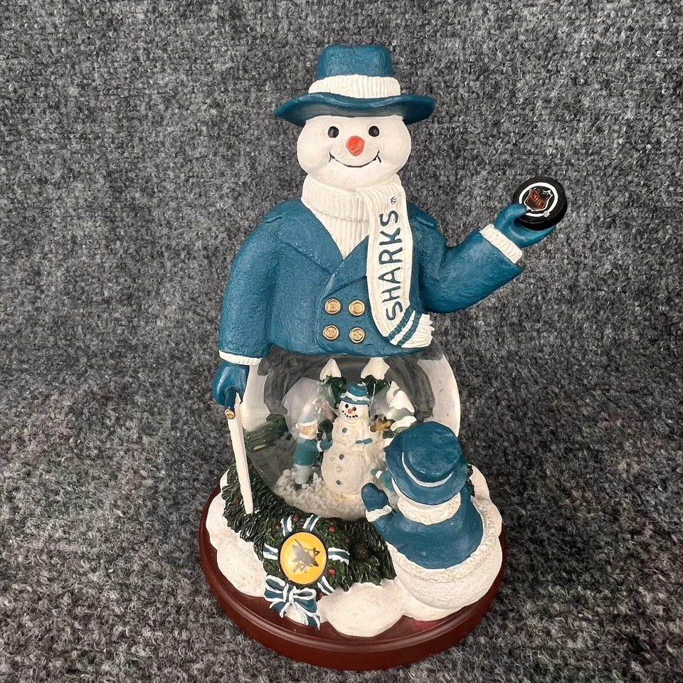 Globo de nieve muñeco de nieve 2002 Memory Company NHL San Jose Sharks segunda serie limitada Foto 4 de 4