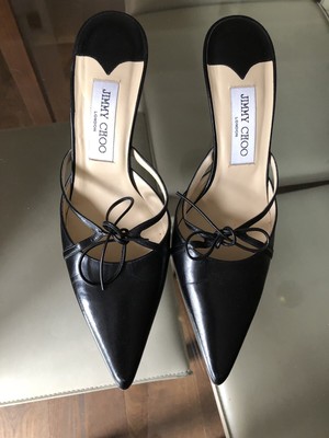 jimmy choo black mules