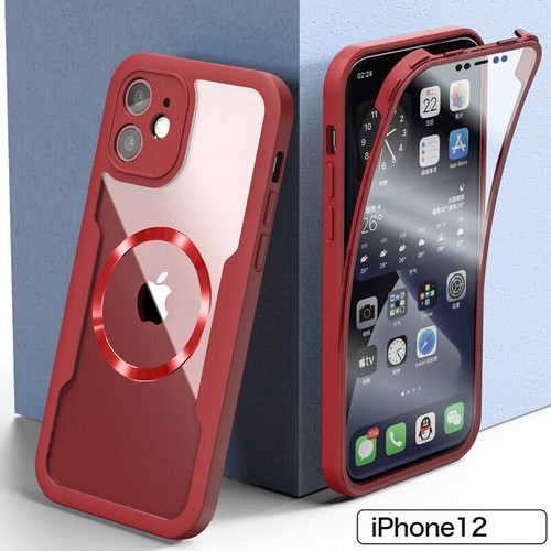 2in1 Full Coverage Clear Case Screen Protector For iPhone 16 15 14 13 12 MagSafe - Picture 59 of 60