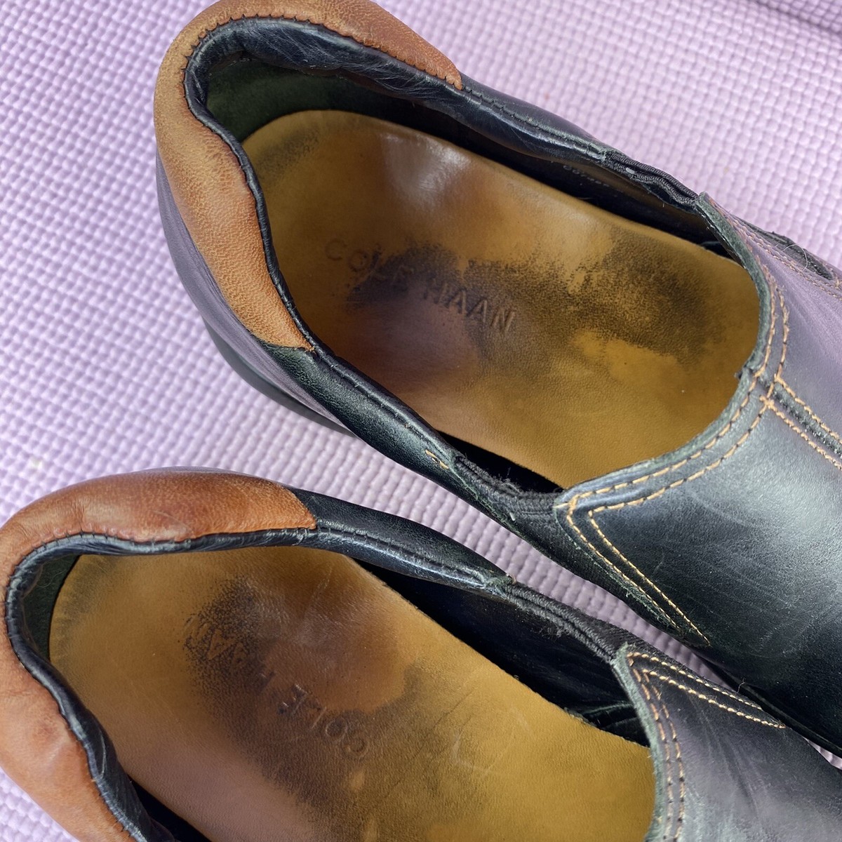Cole Haan Mens Zeno Leather Slip On Loafers Black 10 C07485  display picture 1