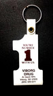 Vintage "You're Number 1 With Us" Viborg Drug South Dakota Keychain — photo 1