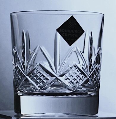 EDINBURGH CRYSTAL SKYE DESIGN - 9oz OLD FASHIONED WHISKY GLASS 8.4cm / 3 1/4"