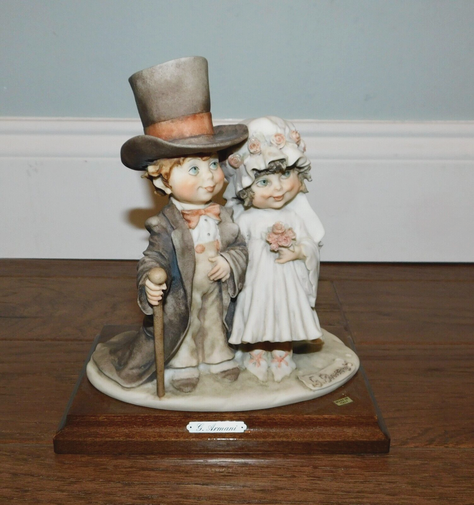 Capodimonte Giuseppe Armani Bride & Groom Figurine VNTG Wedding Florence Italy
