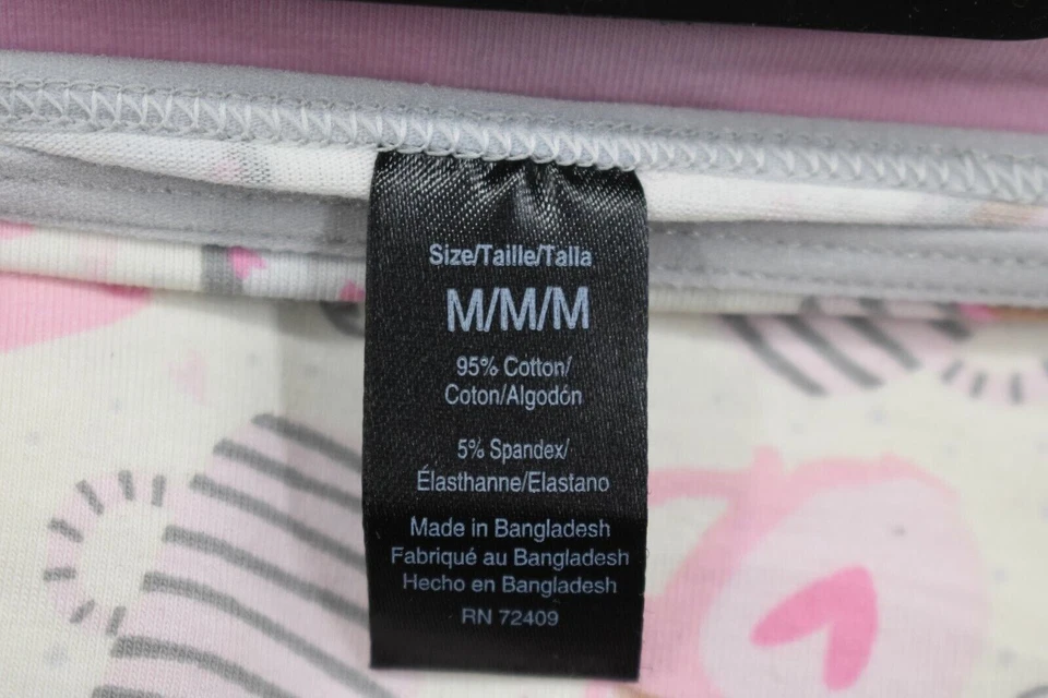 Bragas de natación Rene Rofe para mujer rosa gris estampado de taza cintura elástica elástica M Foto 4 de 4