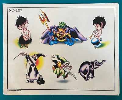 Spaulding and Rogers Tattoo Flash Sheet NC-107