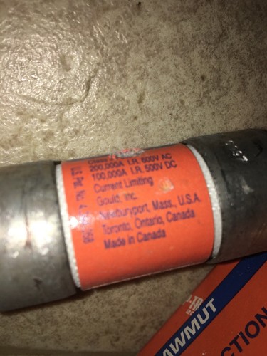 One GOULD SHAWMUT AJT50 AMP-TRAP 2000 50A 50amp 600 VAC TIME DELAY FUSE CLASS J - Picture 2 of 3