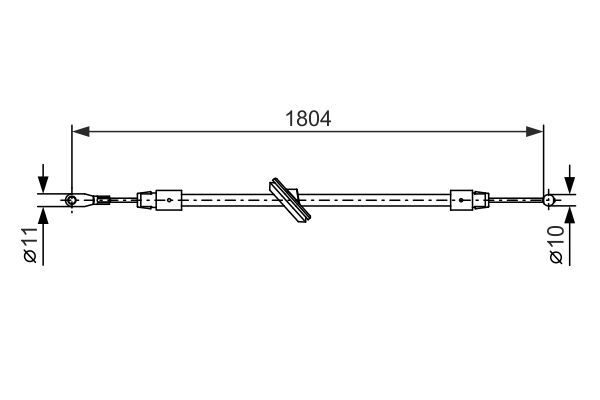 Bosch Handbremsseil L/R FüR M-B Sprinter 3,5-T B906 3-T 4,6-T 5-T 1.8-3.5-image
