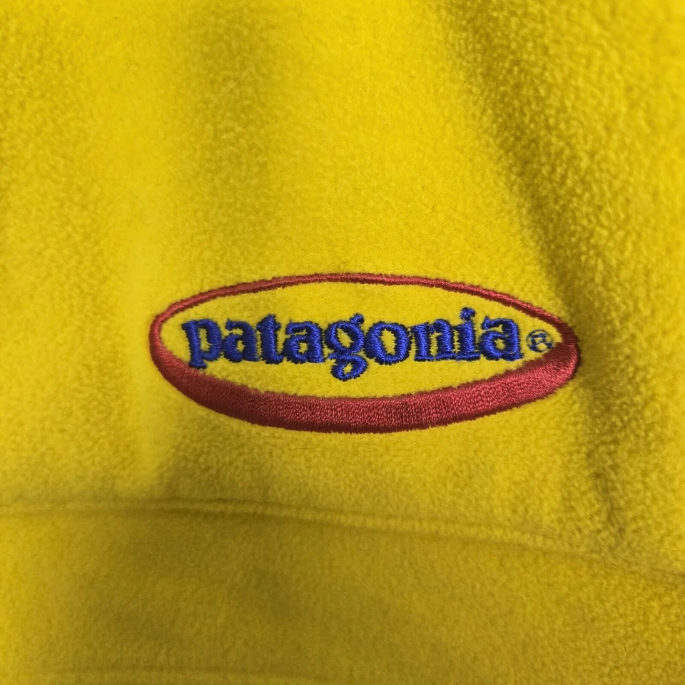 Vintage Patagonia Fleece Half Zip Sweatshirt L Size Yellow Youth Size 12 L - Image 2 of 4