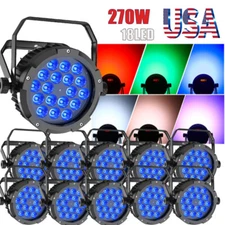 270W 18LED Stage Lights RGBW+UV DMX Color Change Par Light Party DJ Disco Show