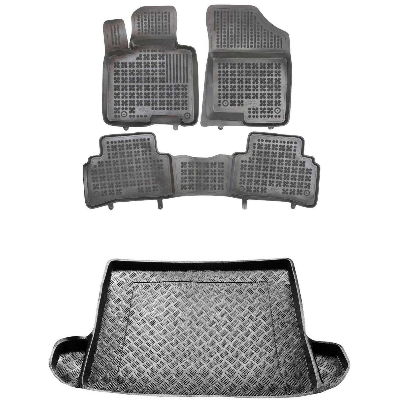 Jeu de tapis de sol et coffre PE haute densité pour Kia Sportage I