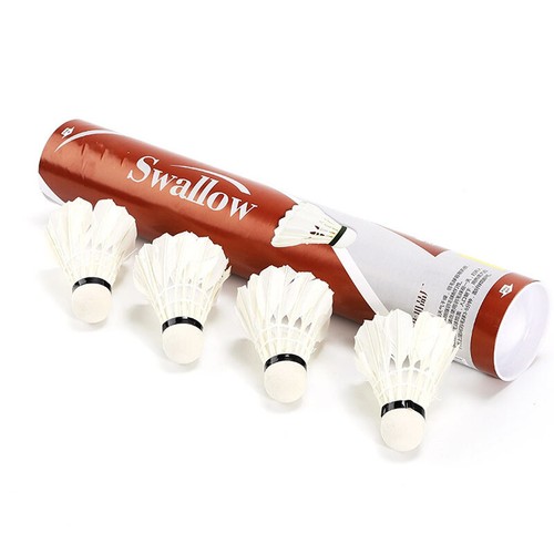 12Pcs Training Goose Feather Shuttlecocks Birdies Badminton Balls Outdoor Sports - Picture 13 of 15