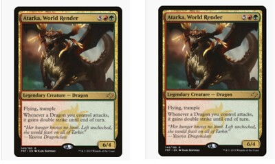 ATARKA WORLD RENDER x2+ 10 random rares! mtg rare gift