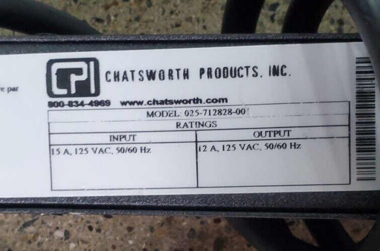 Chatsworth | 025-712828-001 | 8-Outlet Power Strip | 15A 125V | eBay