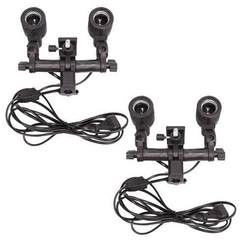 Dual Light Bulb Holder x2 E27 Lamp Flash Photo Studio Umbrella Socket Bracket UK - Picture 11 of 11