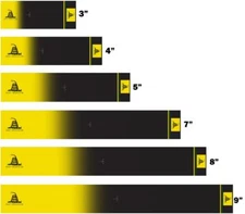 White Water Archery Gadsden Flag Fade Yellow Arrow Wraps 15pc Don't Tread On Me