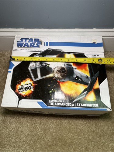 Darth Vader's Tie Advanced x 1 Starfighter Hasbro 2003 The Legacy Collection NIB - Picture 19 of 24