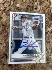 Ben Kudrna Signed 2021 Bowman Draft  Auto Kansas City Royals BD-73