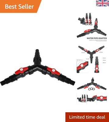 Effizienter 3-Wege Y Verteiler mit Absperrhähnen für Teichpumpen 25-38mm Anschlüsse