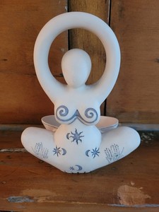 Sacred Source Offering Bowl Moon Goddess Statue 6 "
