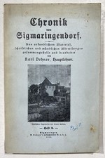 Karl Dehner - Chronik von Sigmaringendorf. Heft 3. 1913 Sigmaringen