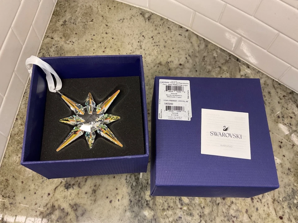 SWAROVSKI Crystal Star Ornament AB 5403200 Northern Lights Aurora Boreal Foto 4 de 4