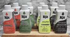 Rit Cloth Dye Lot Of 8 New Coral Kelly Green Neon Yellow Charcoal Grey 2 of Each