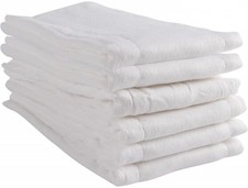 Prefold Cloth Diapers, 3-Ply Cotton Washable for Baby 6 Count