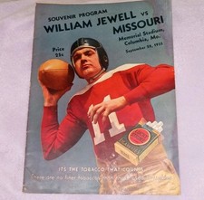 Vintage 1935  College Football Game Program - William Jewell / Missouri College