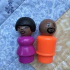 Vintage Fisher Price Little People Sesame Street Susan and Gordon Figure Set