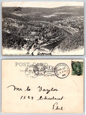 Mauch Chunk Pennsylvania Bird's Eye View From The Flag Staff Postcard AG66