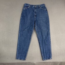 Vintage Lee Jeans Womens 16 Fits 32 Blue Tapered Denim Cotton USA Union Stamp