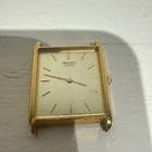 Vintage Seiko Tank Watch Men Gold Tone 25mm V700-5K30 ~ Needs A New Battery