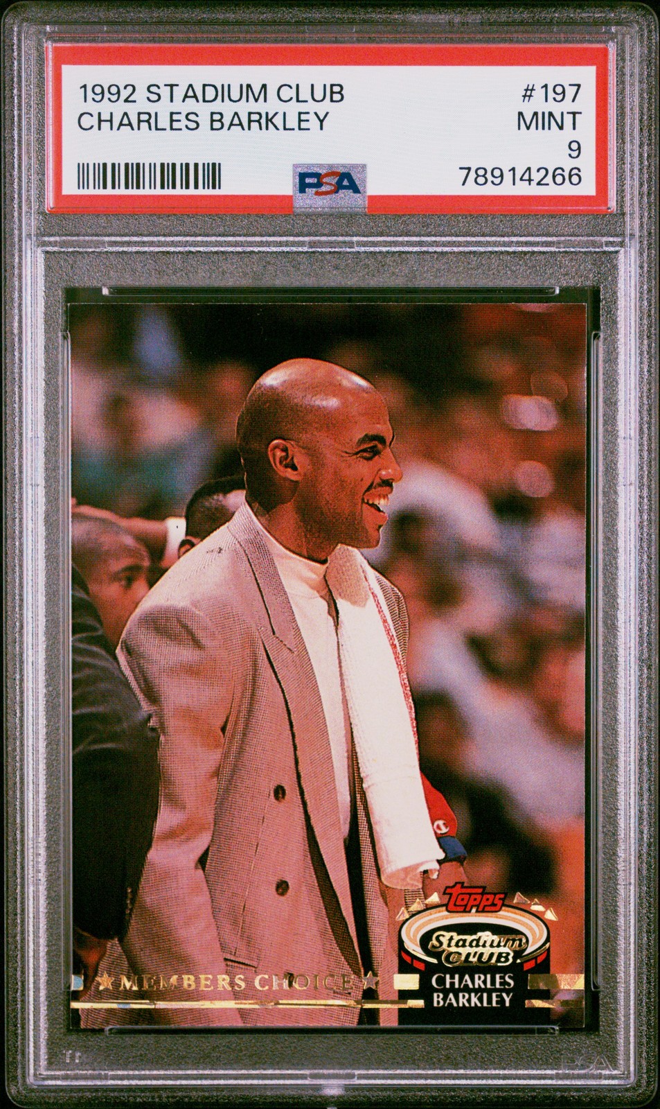 1992 STADIUM CLUB #197 CHARLES BARKLEY PSA 9