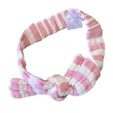 Angel Dear Pink Stripe Knot Headband 0-12M Organic Cotton