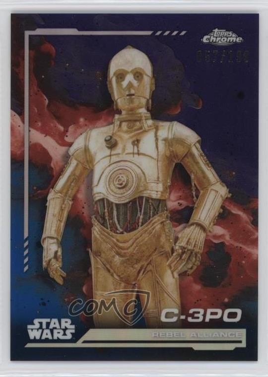 2024 Topps Chrome Star Wars Kamino Aqua Refractor 57/199 C-3PO #109 0hu7