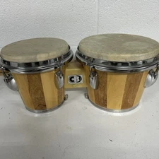 Vintage Wooden Bongos CB Percussion Drum Set