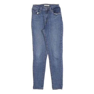 LEVI'S 721 Damen Slim Fit Blue Denim Medium W27 L30 Skinny Jeans Stretch