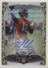2014 Topps Chrome STS Camo Refractor Rookie 17/99 David Fales #168 Auto RC fm0