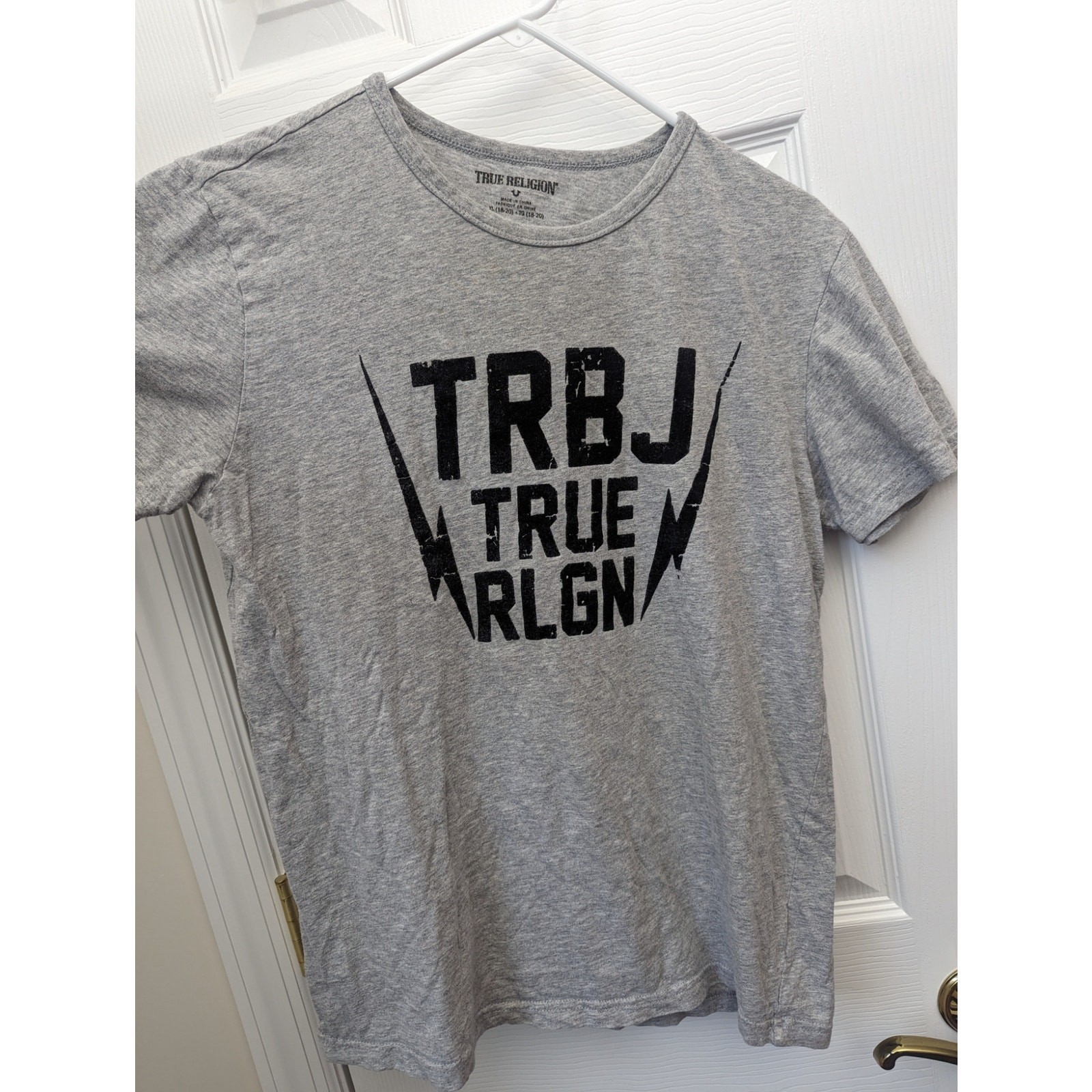 True Religion T-Shirt Kids Size XL Lightning Graphic Tee Back To School Y2K thumbnail 2