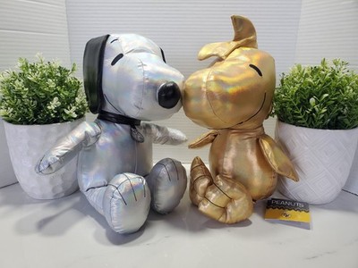 Peanuts 75th Anniversary Plush Kohls Cares Silver Gold Snoopy And